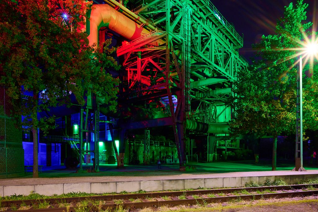Landschaftspark Duisburg Nord, Lapadu, Langzeitbelichtung, Ruhrgebiet, Industrie, Duisburg,