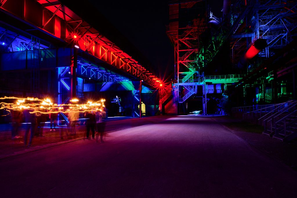 Landschaftspark Duisburg Nord, Lapadu, Langzeitbelichtung, Ruhrgebiet, Industrie, Duisburg,