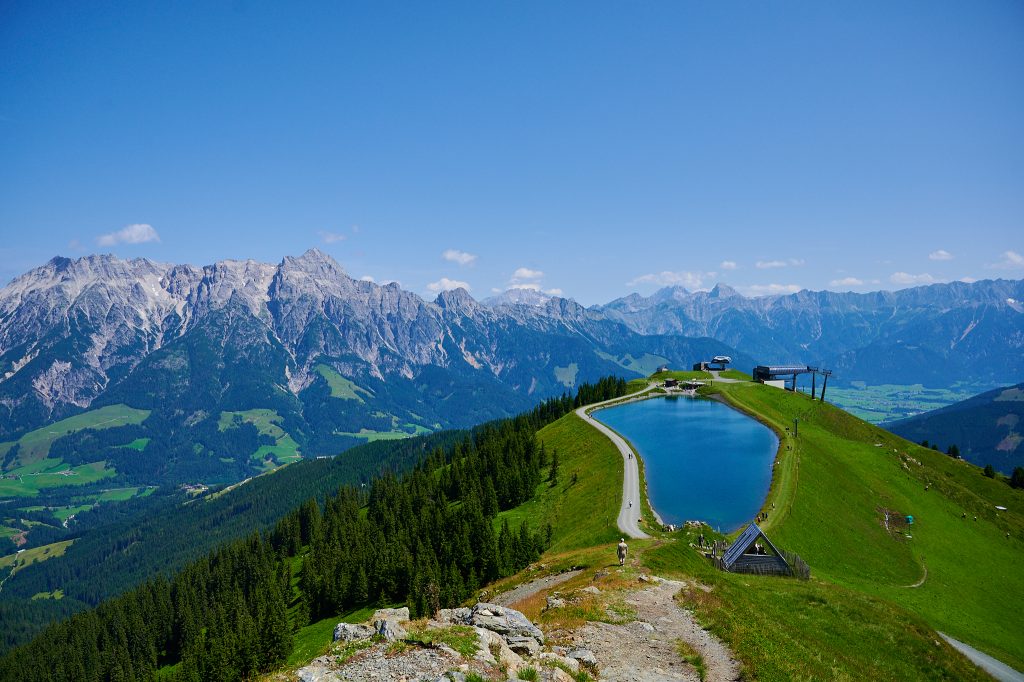 Österreich, Berge, Seen, Bergsee, Asitz, Wasserfall, Krimmler Wasserfall, Drohne, Panorama, Bergpanorama, DJI Air2s,